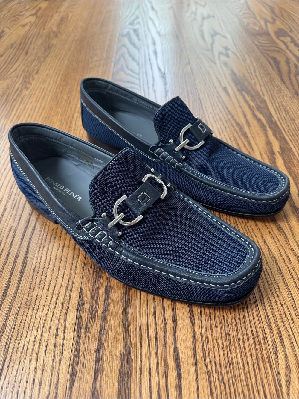 Donald J. Pliner Navy Loafers